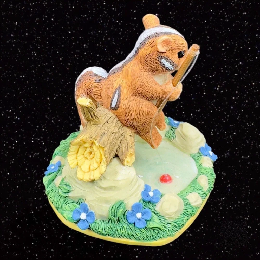 Charming Tails Chipmunk Fitz and Floyd‎ Figurine Resin GONE FISHING 3